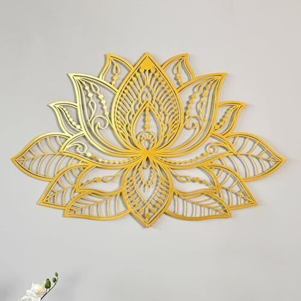 9217 Mandala Metal Wall Decor Lotus Flower Meditation Room Decor